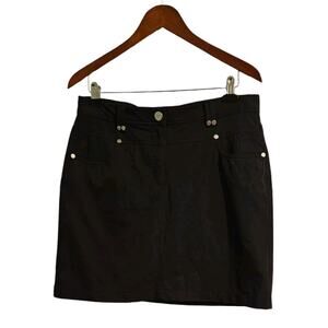 Green Lamb Golf Skort Size 10 Pockets Logo Zip Button Closure Mesh Lining